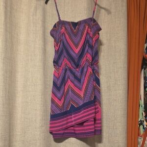 Express Vibrant Blue and Purple Dress